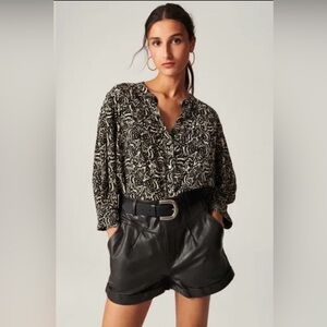 Ba&sh Lio Abstract Pintucked Blouse | 2 M